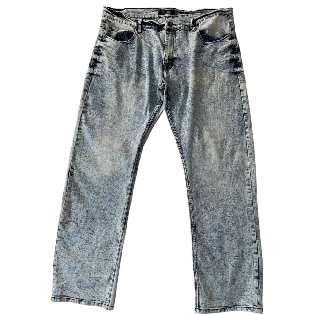 Track 23 Men’s Acid Wash Jeans Relaxed Straight 40X32